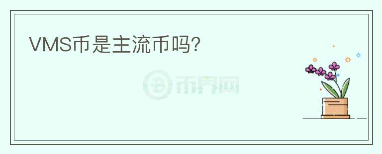 VMS幣是主流幣嗎？