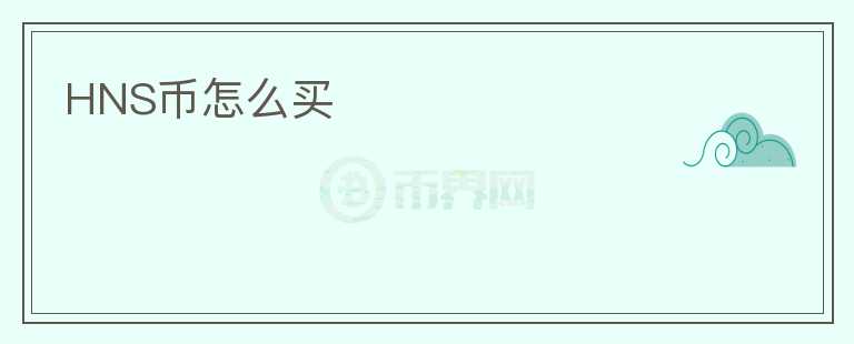 HNS幣怎么買