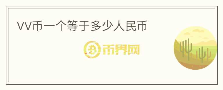 VV幣一個等于多少人民幣