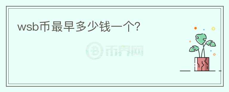 wsb幣最早多少錢一個？