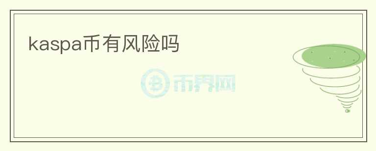 kaspa幣有風險嗎