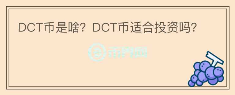 DCT幣是啥？DCT幣適合投資嗎？