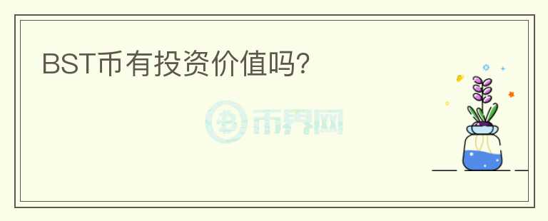 BST幣有投資價(jià)值嗎？