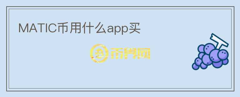matic幣用什么app買