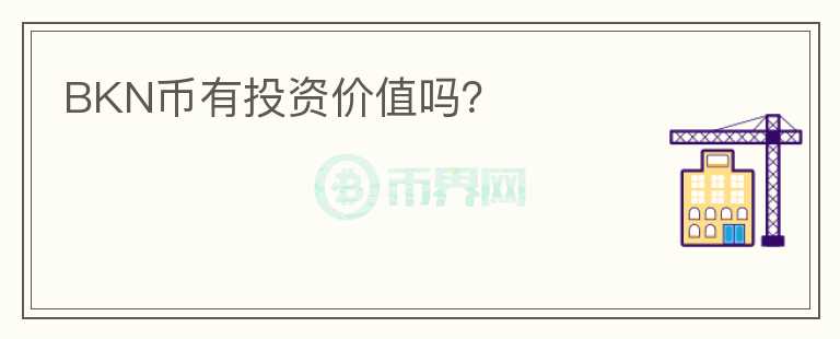 BKN幣有投資價值嗎？
