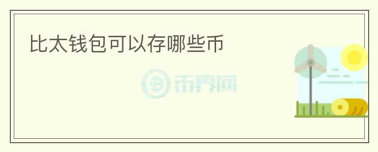 比太錢包可以存哪些幣
