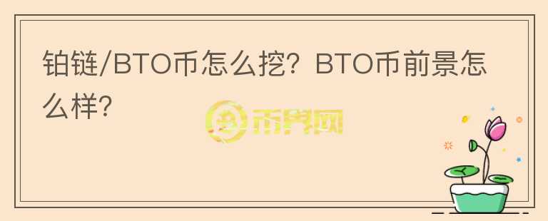 鉑鏈/BTO幣怎么挖？BTO幣前景怎么樣？