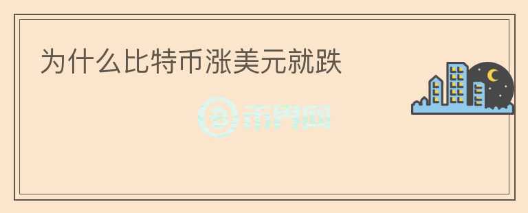 為什么比特幣漲美元就跌