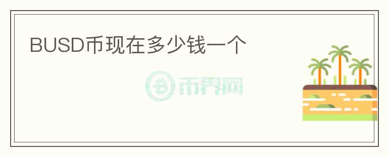 BUSD幣現(xiàn)在多少錢一個