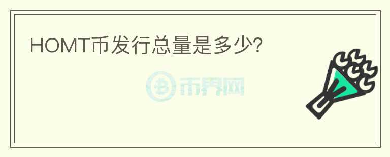 HOMT幣發(fā)行總量是多少？