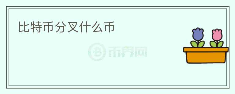 比特幣分叉什么幣