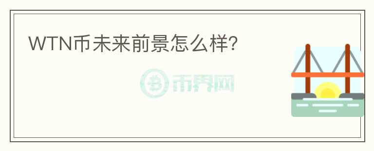 WTN幣未來前景怎么樣？
