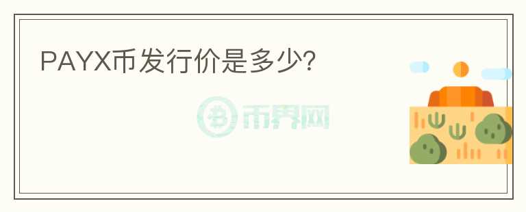 PAYX幣發(fā)行價是多少？