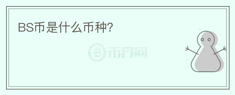 BS幣是什么幣種？