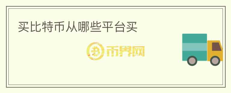 買(mǎi)比特幣從哪些平臺(tái)買(mǎi)