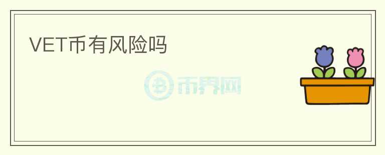 VET幣有風(fēng)險(xiǎn)嗎