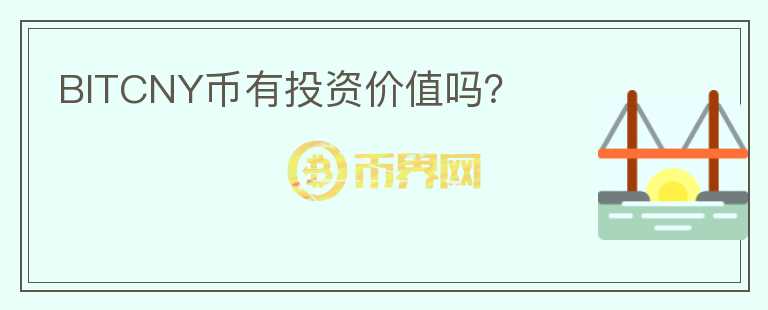 BITCNY幣有投資價值嗎？