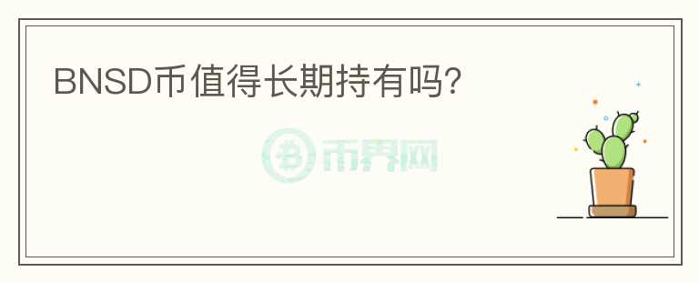 BNSD幣值得長期持有嗎？