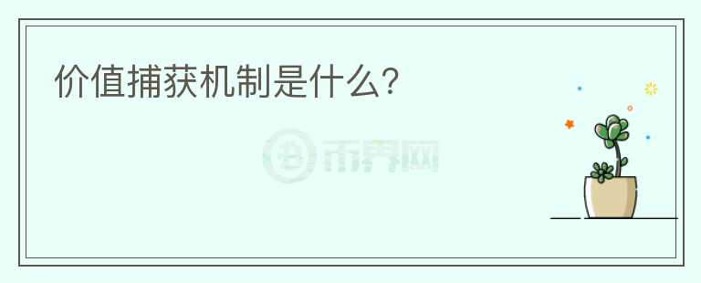 價(jià)值捕獲機(jī)制是什么？