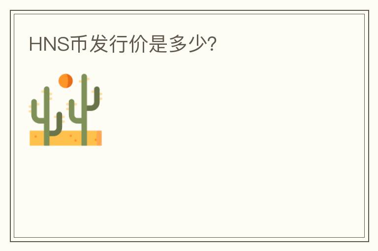 HNS幣發(fā)行價(jià)是多少？