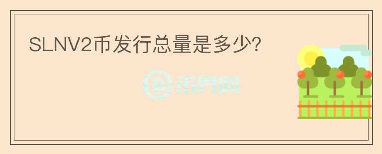 SLNV2幣發(fā)行總量是多少？