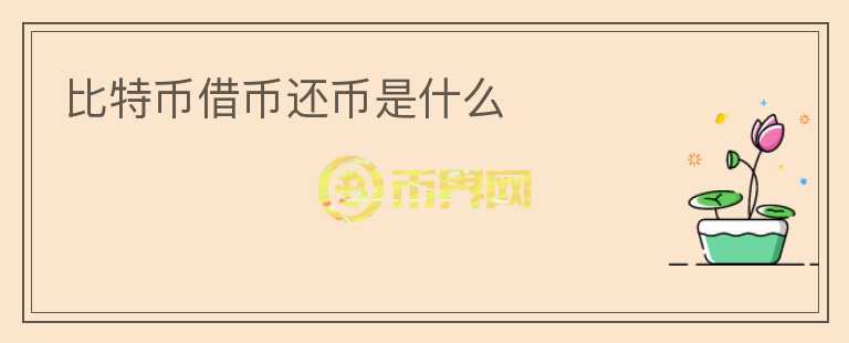 比特幣借幣還幣是什么