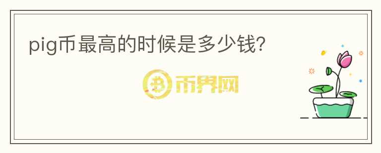 pig幣最高的時(shí)候是多少錢?