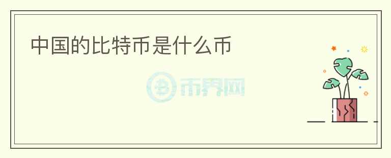 中國的比特幣是什么幣