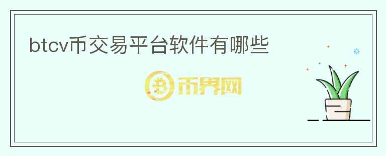 btcv幣交易平臺軟件有哪些
