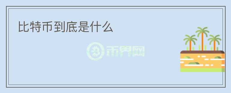 比特幣到底是什么