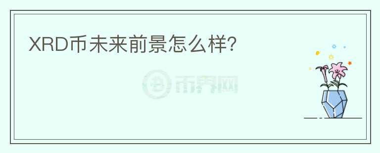 XRD幣未來前景怎么樣？