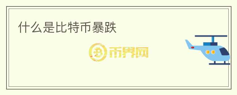 什么是比特幣暴跌