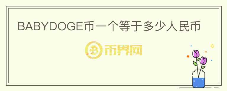 BABYDOGE幣一個等于多少人民幣