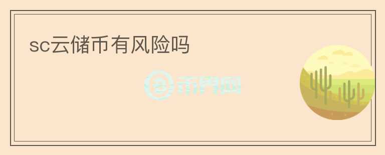 sc云儲(chǔ)幣有風(fēng)險(xiǎn)嗎