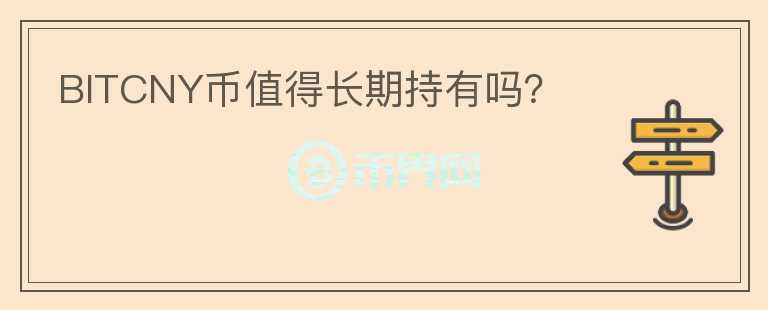 BITCNY幣值得長期持有嗎？