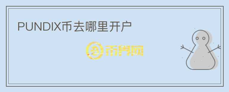 PUNDIX幣去哪里開戶