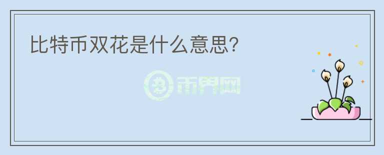 比特幣雙花是什么意思?