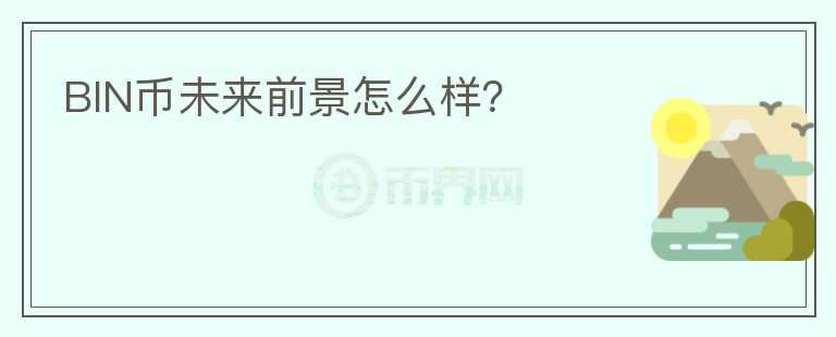 BIN幣未來前景怎么樣？