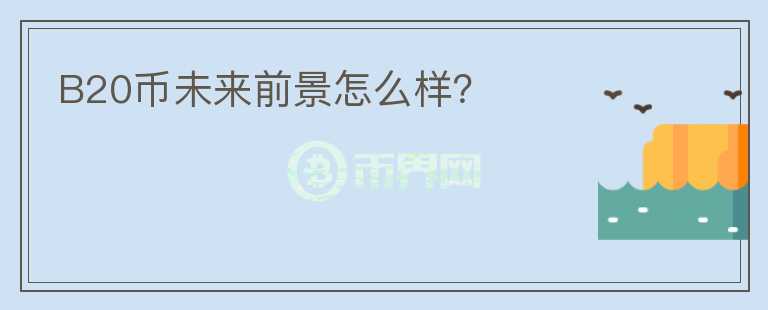 B20幣未來前景怎么樣?