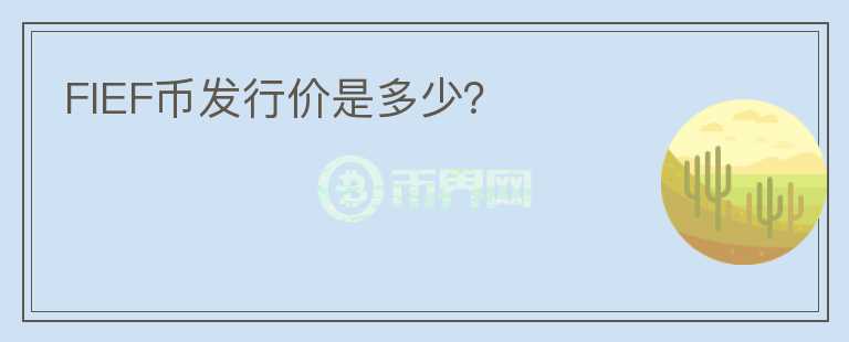FIEF幣發(fā)行價是多少？