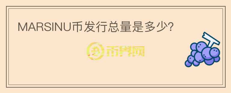 MARSINU幣發(fā)行總量是多少？