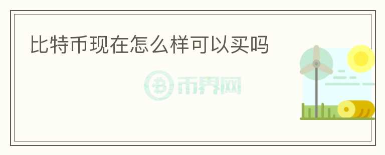 比特幣現(xiàn)在怎么樣可以買(mǎi)嗎