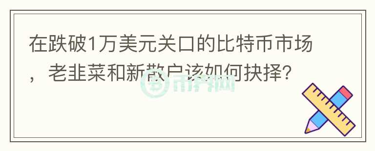 在跌破1萬美元關(guān)口的比特幣市場，老韭菜和新散戶該如何抉擇？
