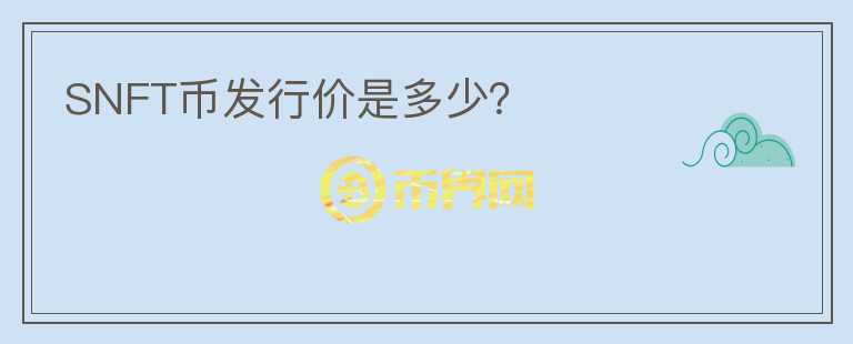 SNFT幣發(fā)行價是多少？