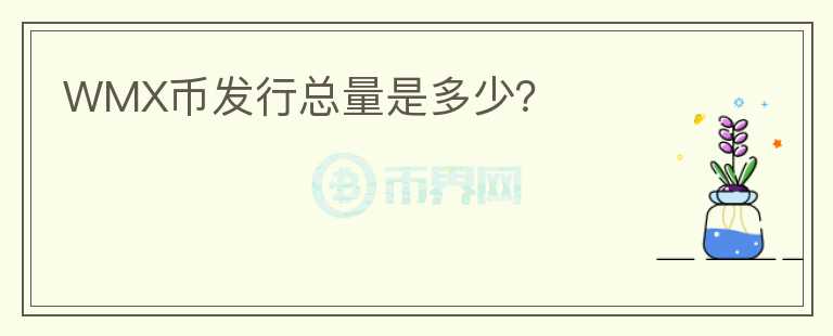 WMX幣發(fā)行總量是多少？
