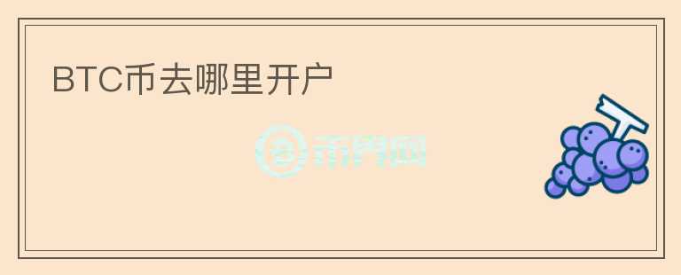 BTC幣去哪里開(kāi)戶