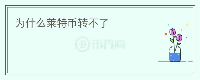 為什么萊特幣轉(zhuǎn)不了