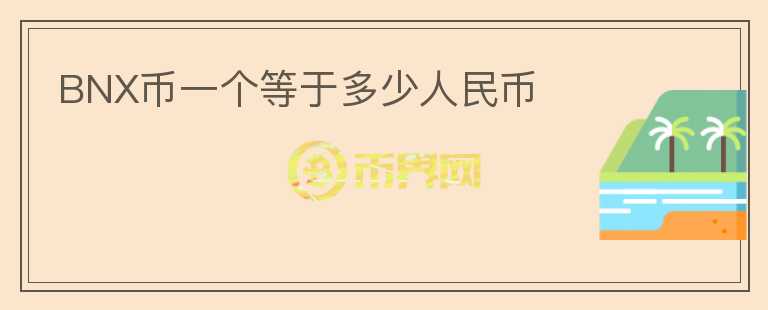 BNX幣一個等于多少人民幣