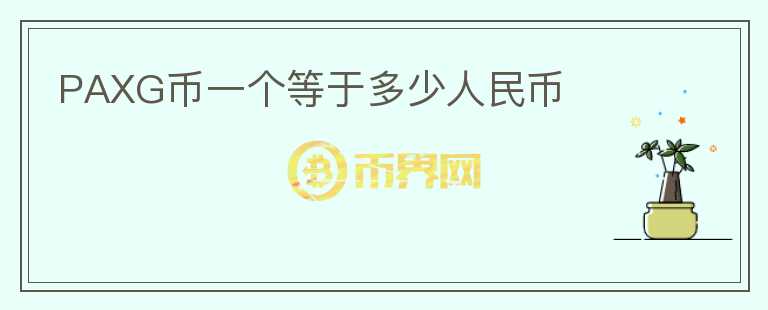 PAXG幣一個等于多少人民幣