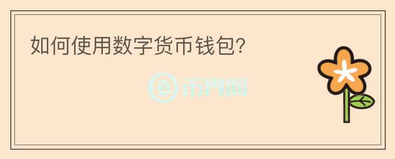 如何使用數(shù)字貨幣錢包？
